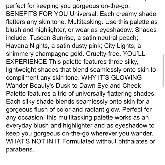 🆕WANDER BEAUTY WANDERESS DUSK TO DAWN PALETTE - Picture 6 of 7